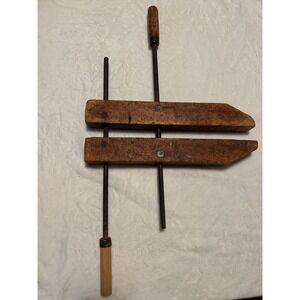 Vintage Wooden Hand Screw Clamp 17" Cabinetmaker Woodworking Tools